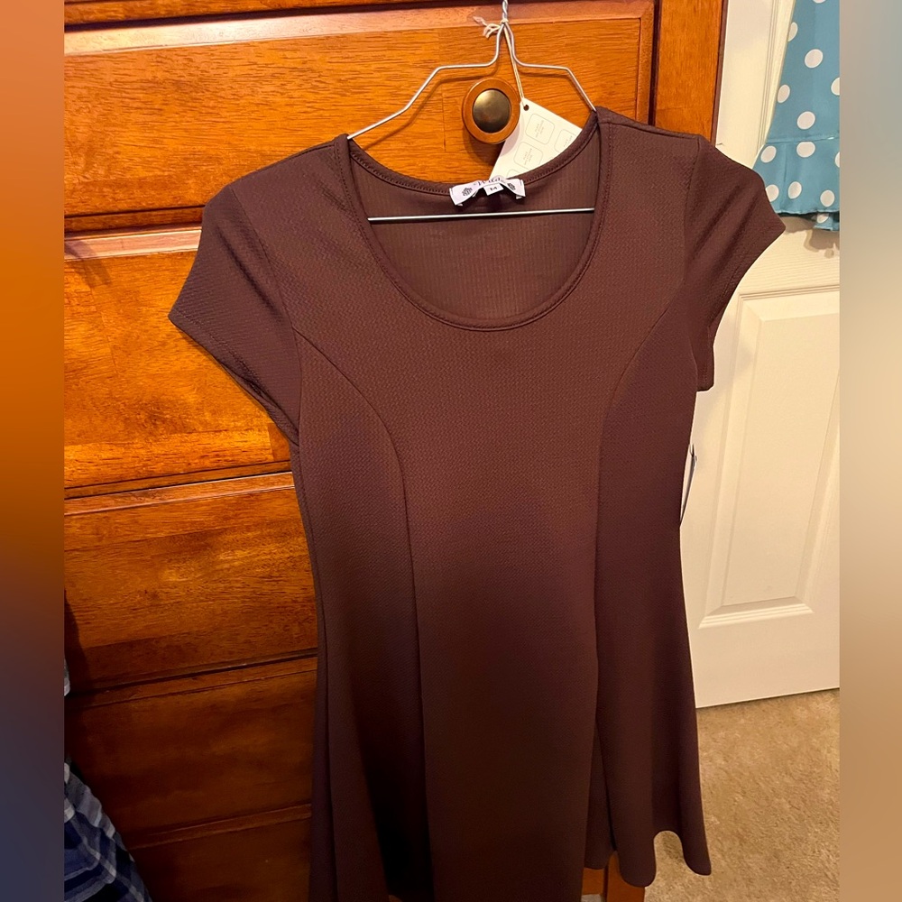 Elegant Brown Women's Dress